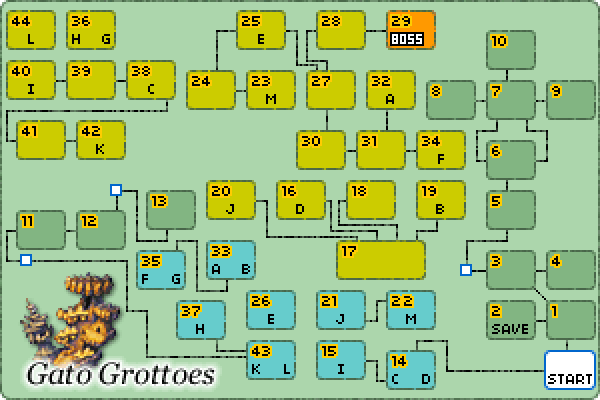 Map of Gato Grottoes
