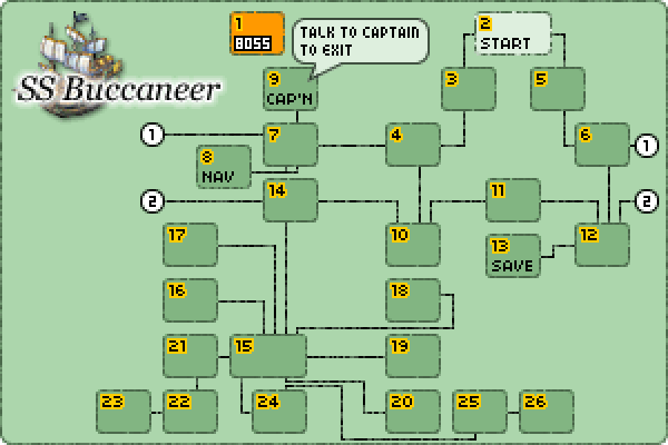 Map of SS Buccaneer